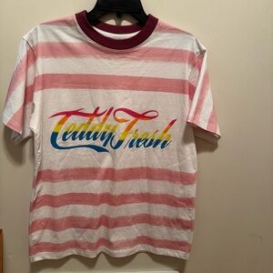 Teddy Fresh graphic t-shirt pink white short sleeve T-shirt small